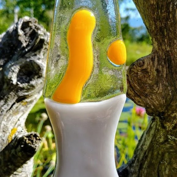 Lava Lamp Handmade Fused Glass Suncatcher - Picture 7 of 8